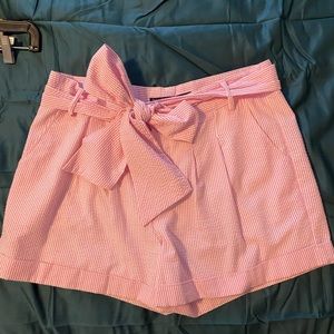 Pink seersucker Lauren James shorts